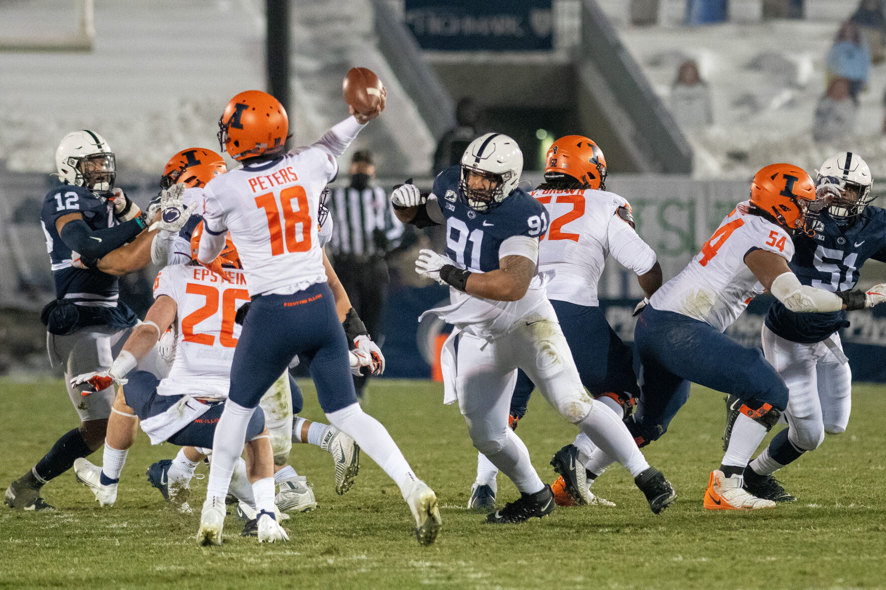 Penn State football vs. Illinois, D'Von Ellies (91)